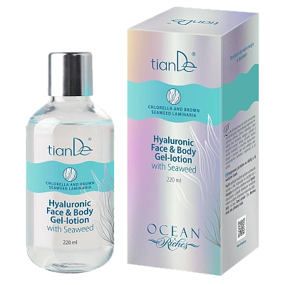 Hyalurónový gél-lotion na tvár a telo s morskými riasami, 220 ml